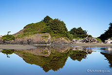 tolle Spiegelung am frühen Morgen, Combers Beach, Vancouver Island