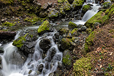 auch die kleineren Kaskaden sind sehr fotogen, Lupin Falls