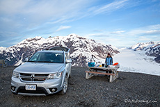 eisiges Frühstück am Gletscher