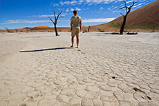 Im Deadvlei unterwegs