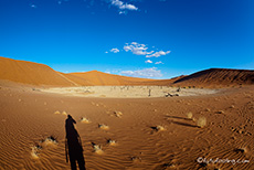 Perfektes Fotolicht im Deadvlei