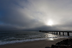 Die Jetty bei schlechtem Wetter