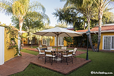 Innenhof im Casa Piccolo, Windhoek, Namibia