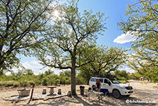 Unsere Campsite in Halali, Etosha Nationalpark, Namibia