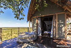 Unser Bungalow im Dolomite Camp, Etosha Nationalpark, Namibia