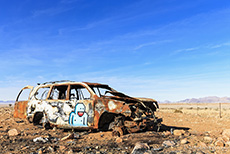 bemaltes Autowrack, Namibia