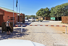 Gleich sind wir in Mata Mata, Kgalagadi Nationalpark, Südafrika