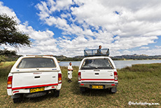 Mpopoma Dam im Whovi Game Park, Matobo Nationalpark, Zimbabwe