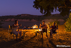 Campsite mit Traumaussicht auf die Chilojo Cliffs, Gonarezhou Nationalpark, Zimbabwe