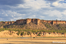 Chris und der Eli, Chilojo Cliffs am Runde River, Gonarezhou Nationalpark, Zimbabwe