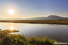 Sonnenuntergang über dem Sambesi, Mana Pools Nationalpark, Zimbabwe