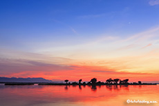 Morgenrot über dem Sambesi, Mana Pools Nationalpark, Zimbabwe