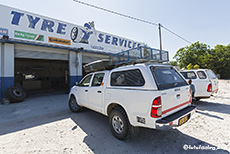 Reifenservice in Ghanzi, Botswana