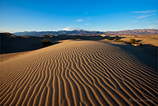 Sonnenuntergang in den Dünen bei Stovenpipe Wells, Death Valley