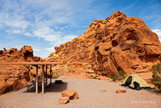 stürmische Campsite im Valley of Fire