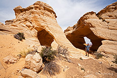 wieder zusammen an der Melody Arch, Coyote Buttes North