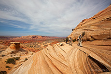 Wanderung an einer Steilwand, Coyote Buttes North