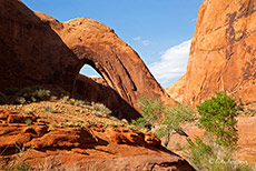 die Broken Bow Arch war leider schon fast im Schatten