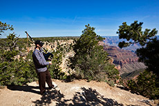 Ein Schotte mit Dudelsack am Grand Canyon