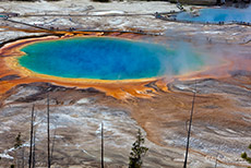 Grand Prismatic Spring von oben, Yellowstone Nationalpark