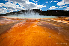 Grand Prismatic Spring von unten, Yellowstone Nationalpark