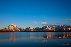 erstes Licht auf der Teton Range, Grand Teton Nationalpark