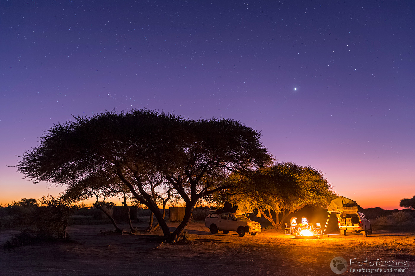Campen in der Zentral Kalahari