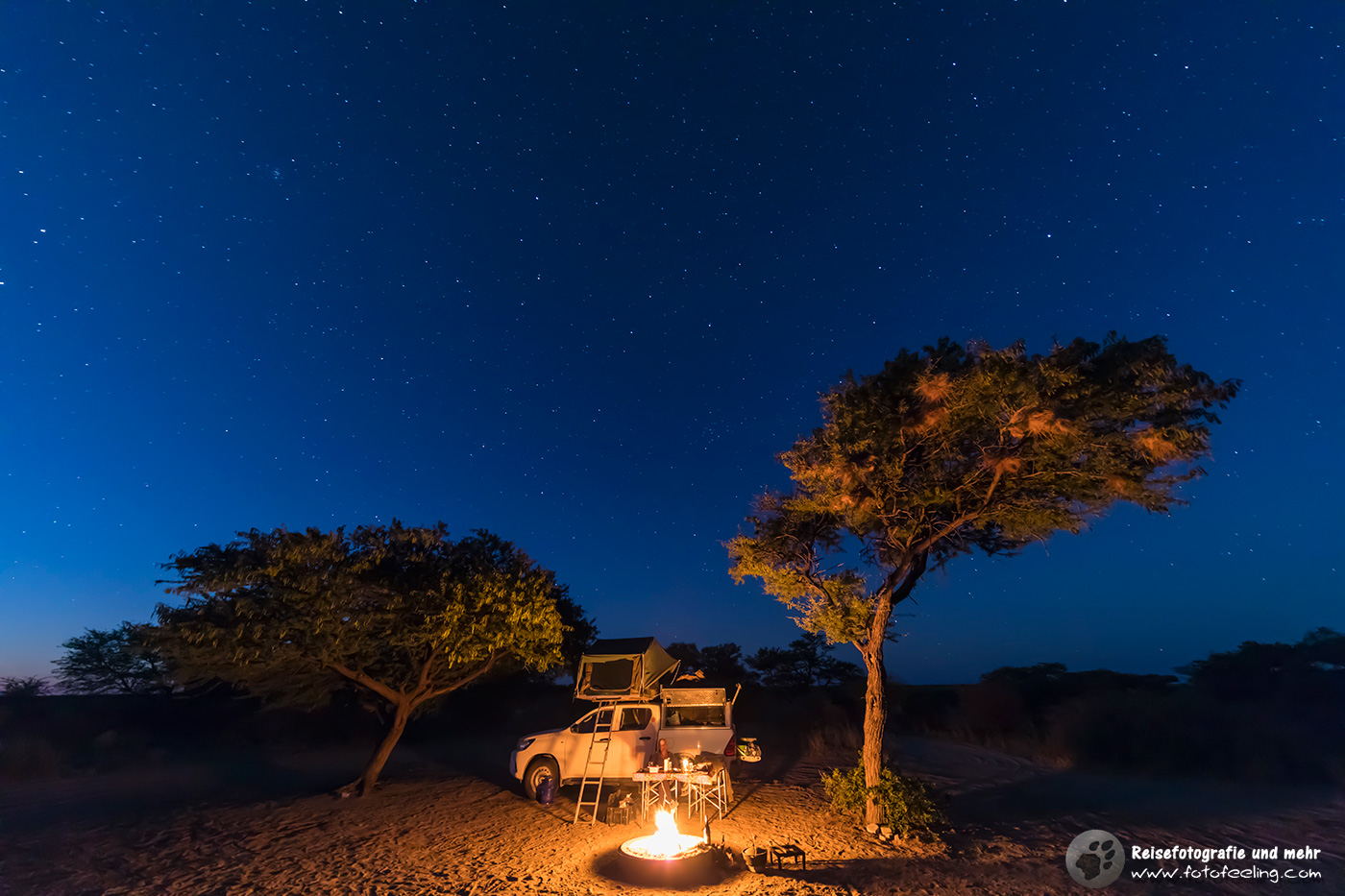 Campen unter dem Sternenhimmel