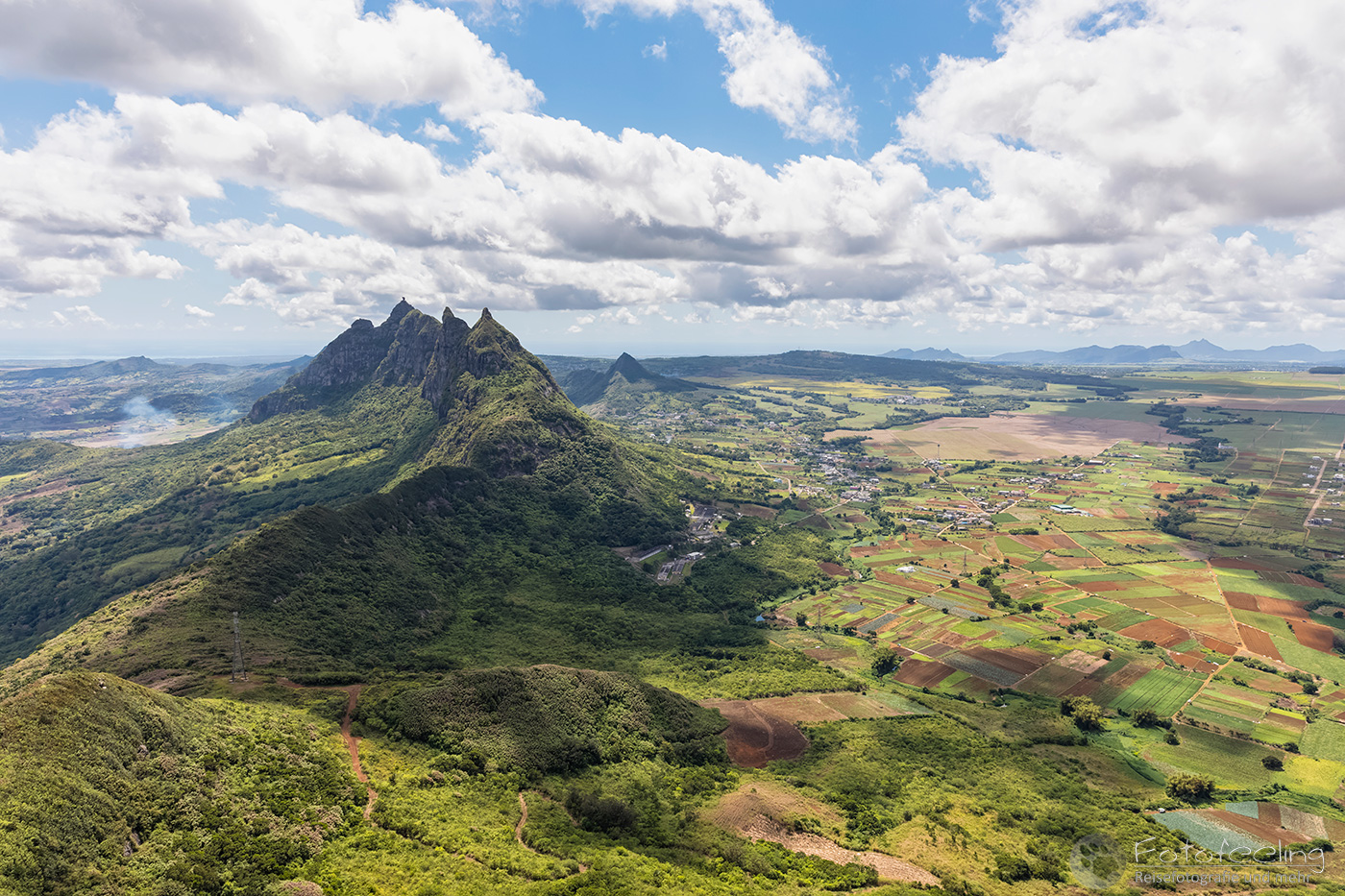 Aussicht vom Le Pouce Mountain Peak