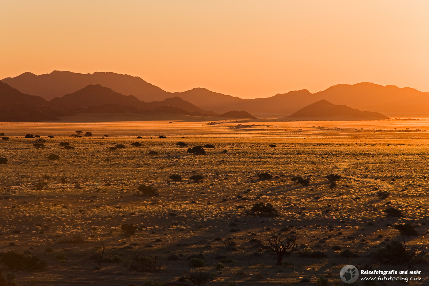 Sonnenuntergang in den Tirasbergen, Namibia, Afrika