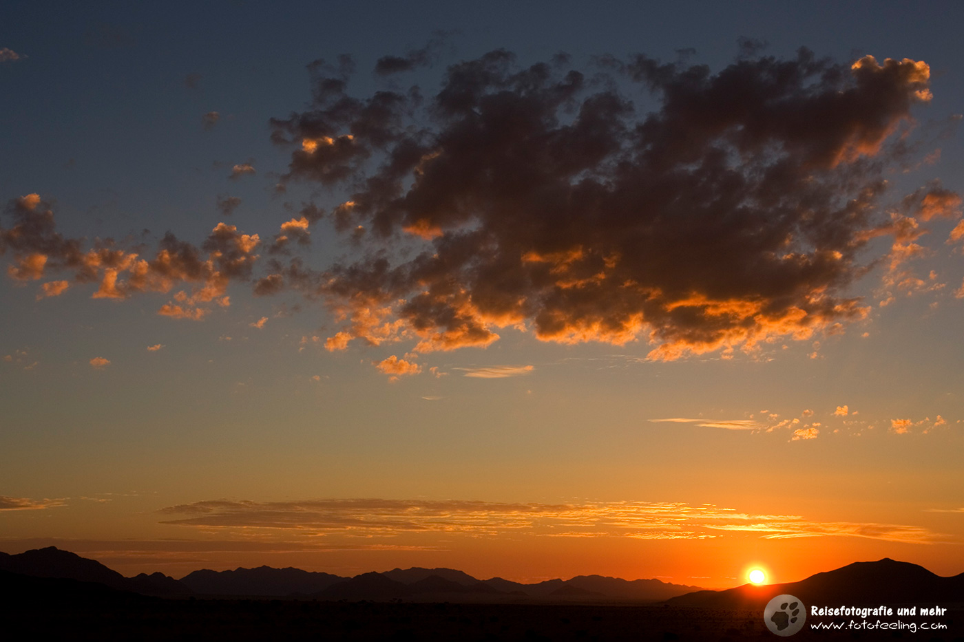 Sonnenuntergang in den Tirasbergen