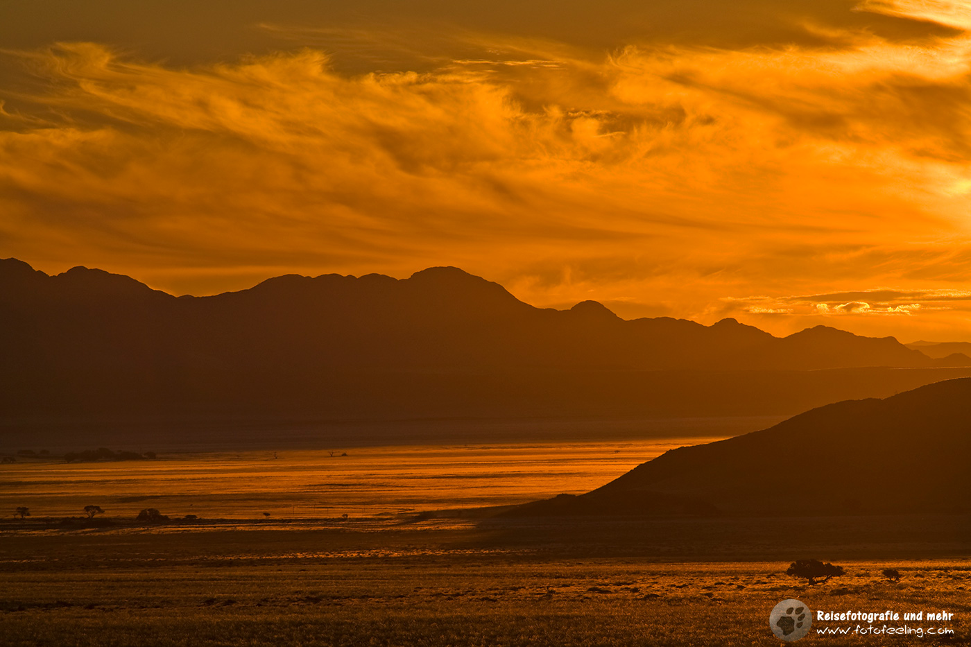 Sonneuntergang in den Tirasbergen