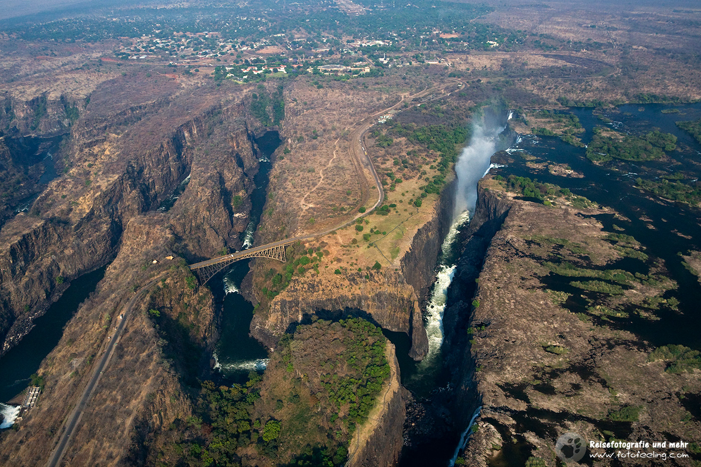 Flug über die Victoria Fälle