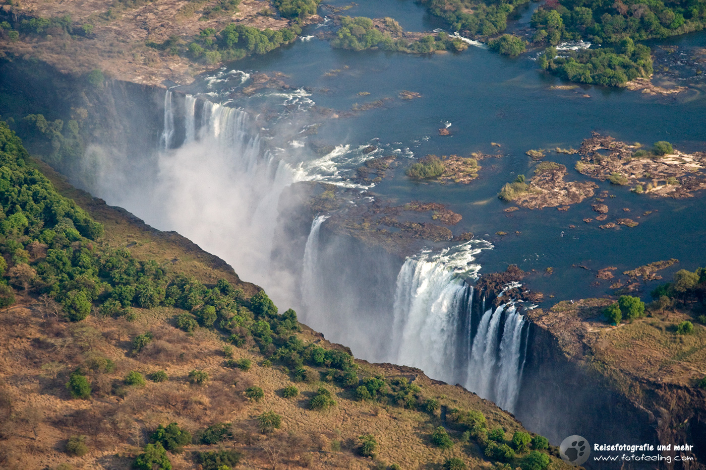 Flug über die Victoria Fälle