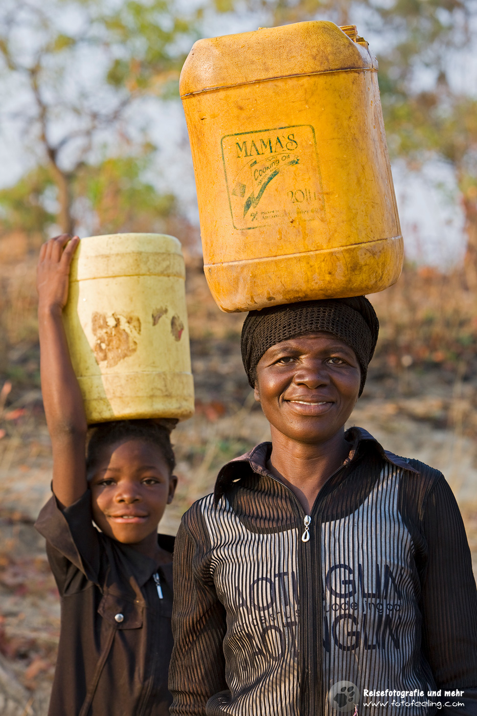 Rückweg vom Brunnen