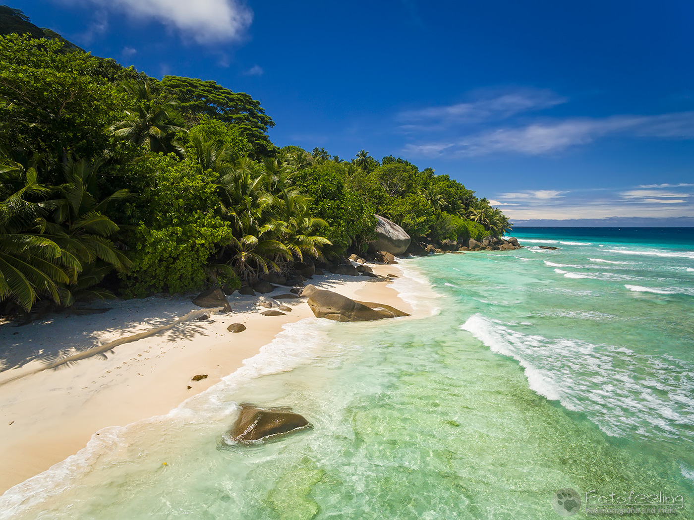 Anse La Passe, Aerial view