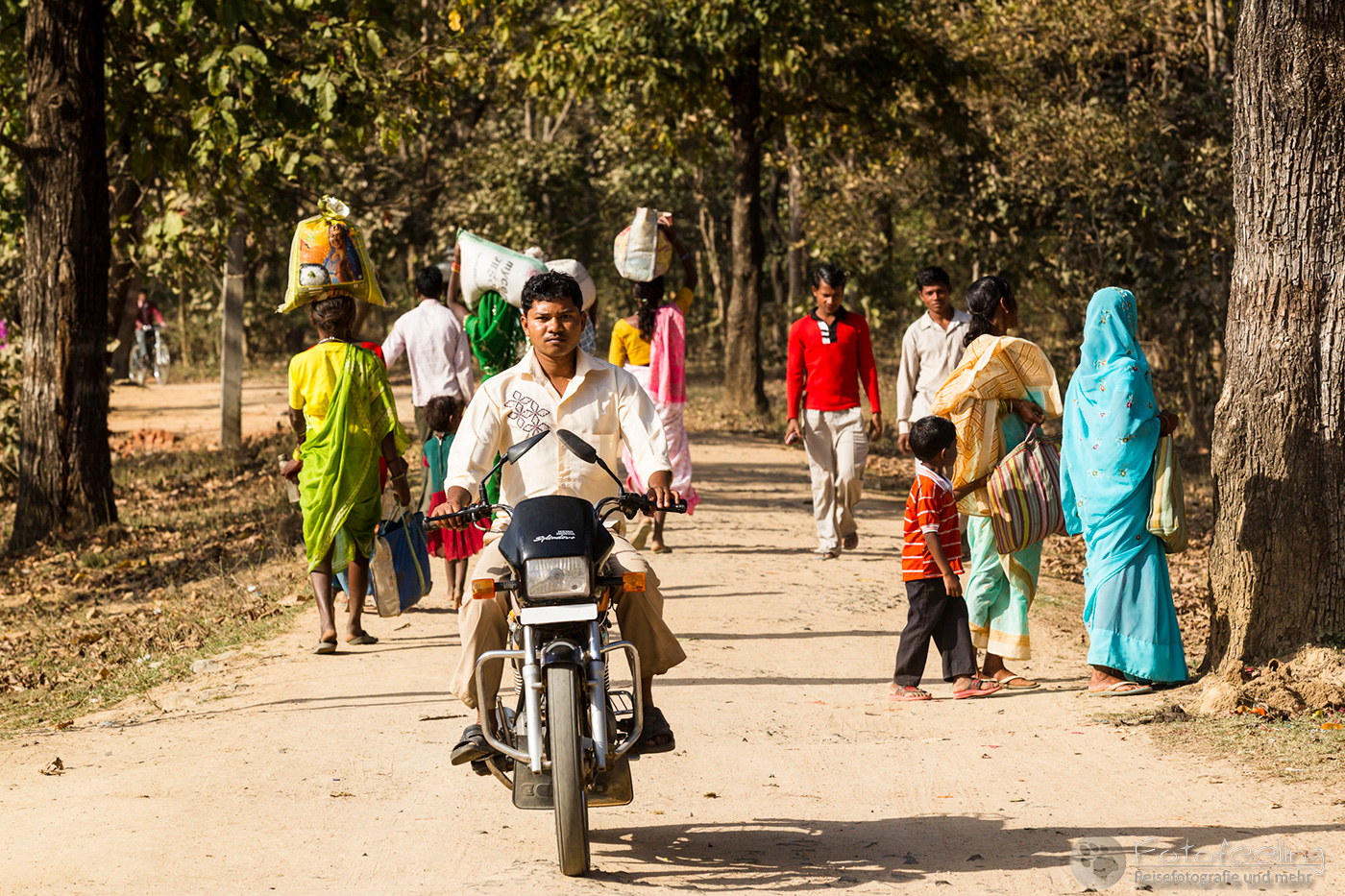 Indischer Motorradfahrer