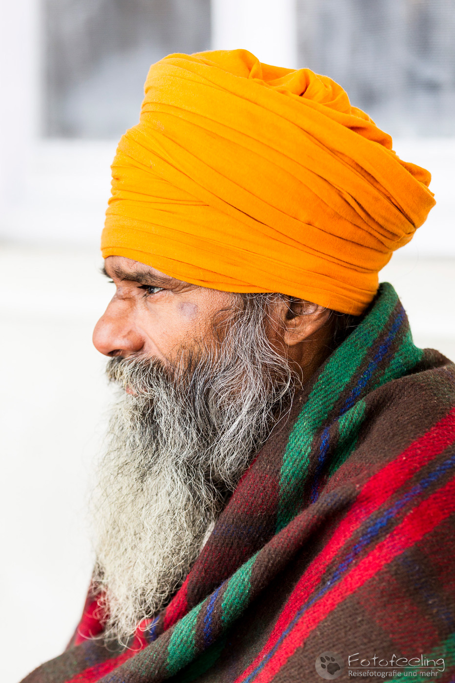 Portrait eines älteren Sikh Anhängers