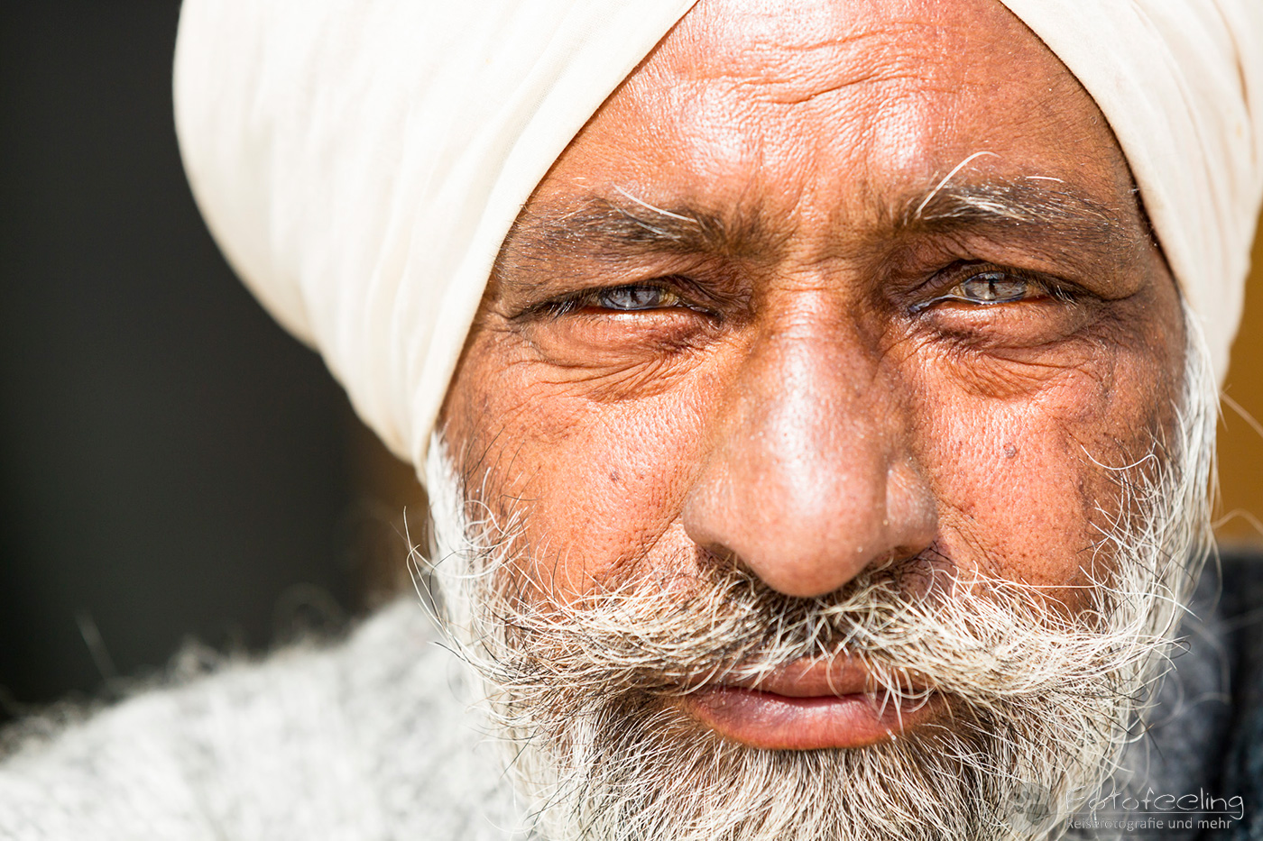 Portrait eines älteren Sikh Anhängers