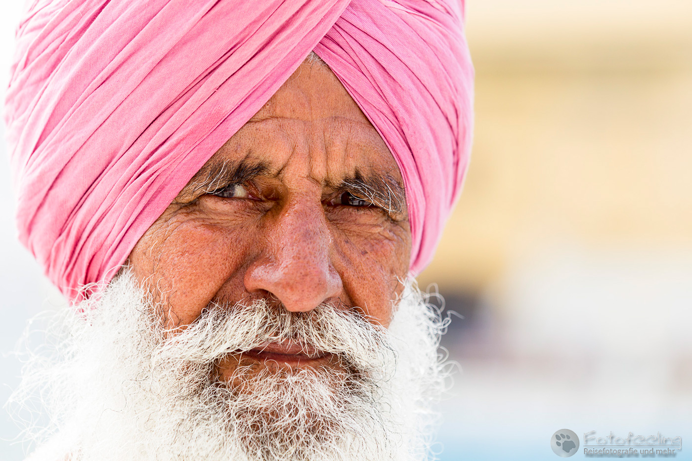 Portrait eines älteren Sikh Anhängers