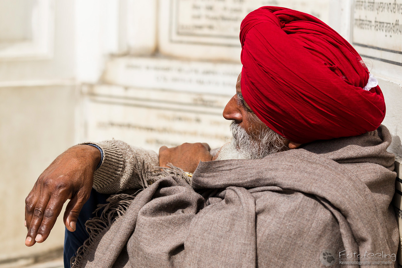 Portrait eines älteren Sikh Anhängers