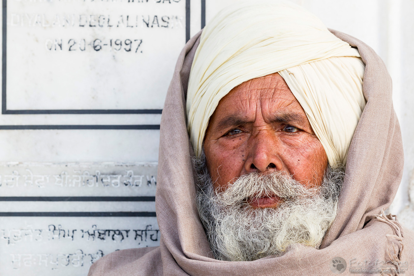 Portrait eines älteren Sikh Anhängers