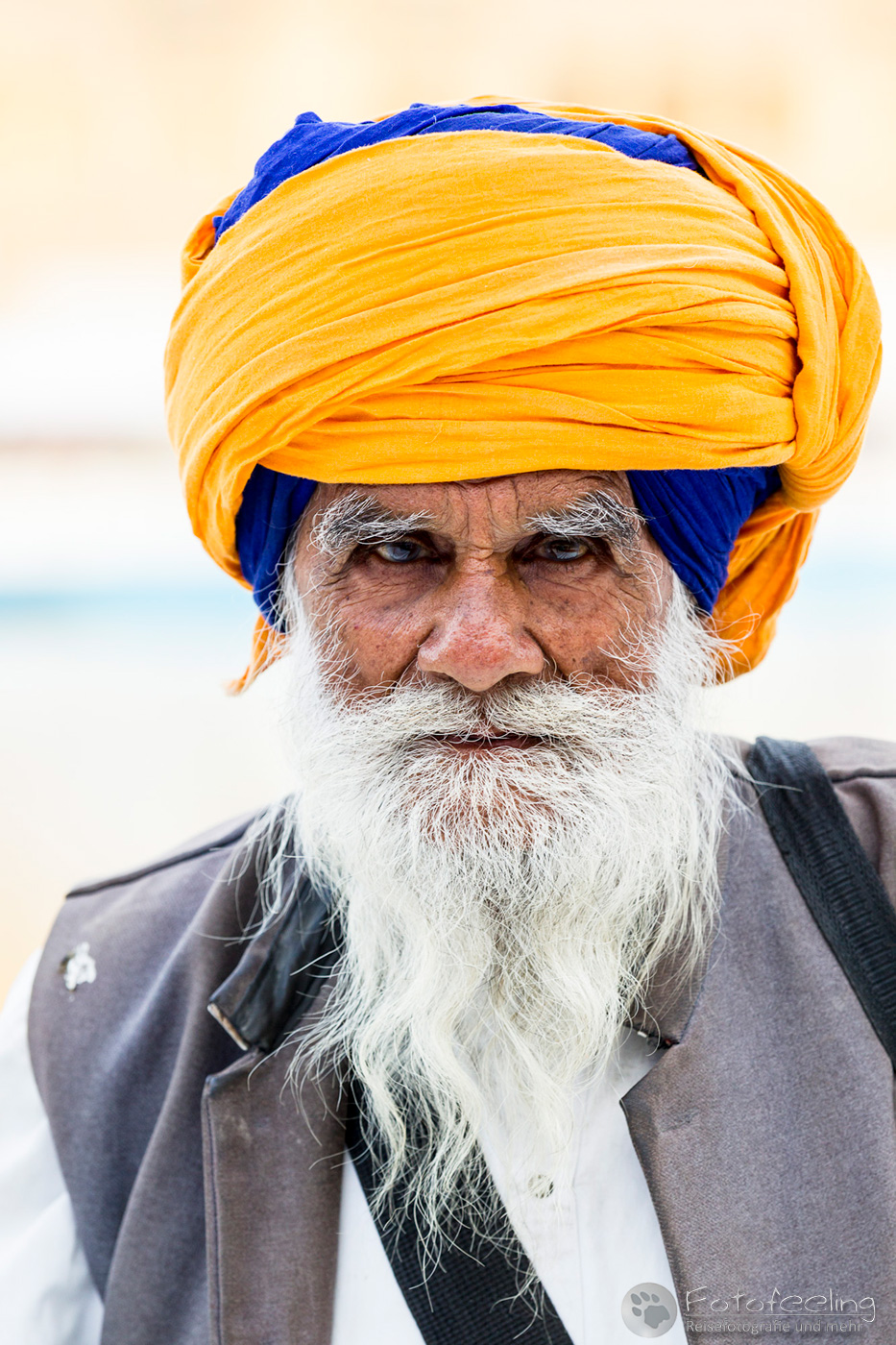 Portrait eines älteren Sikh Anhängers