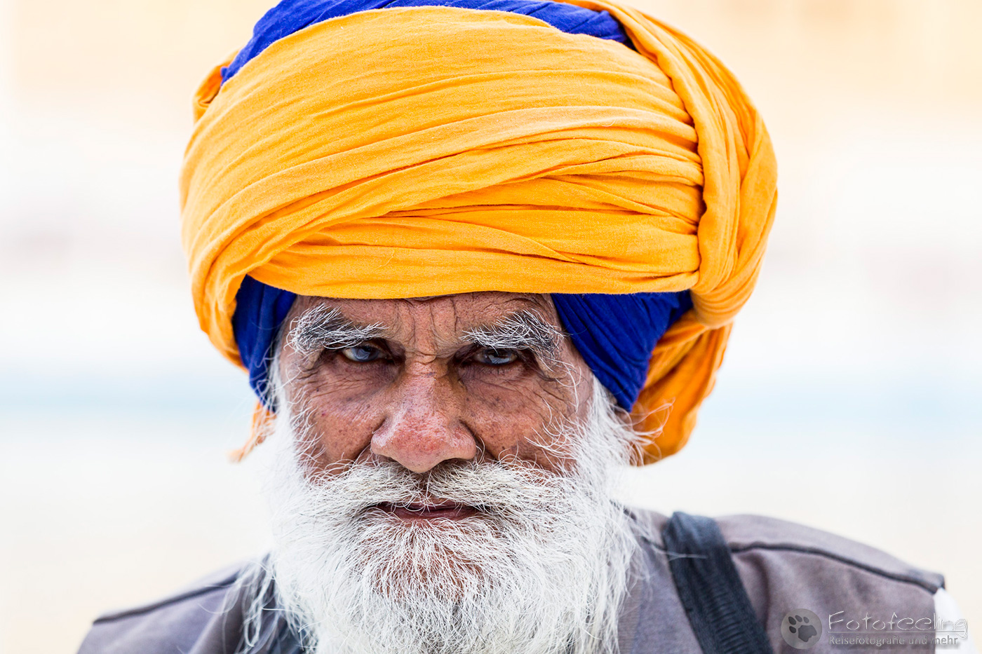 Portrait eines älteren Sikh Anhängers