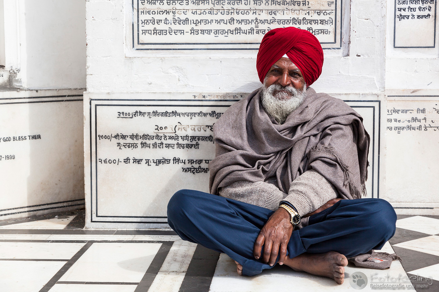 Portrait eines älteren Sikh Anhängers