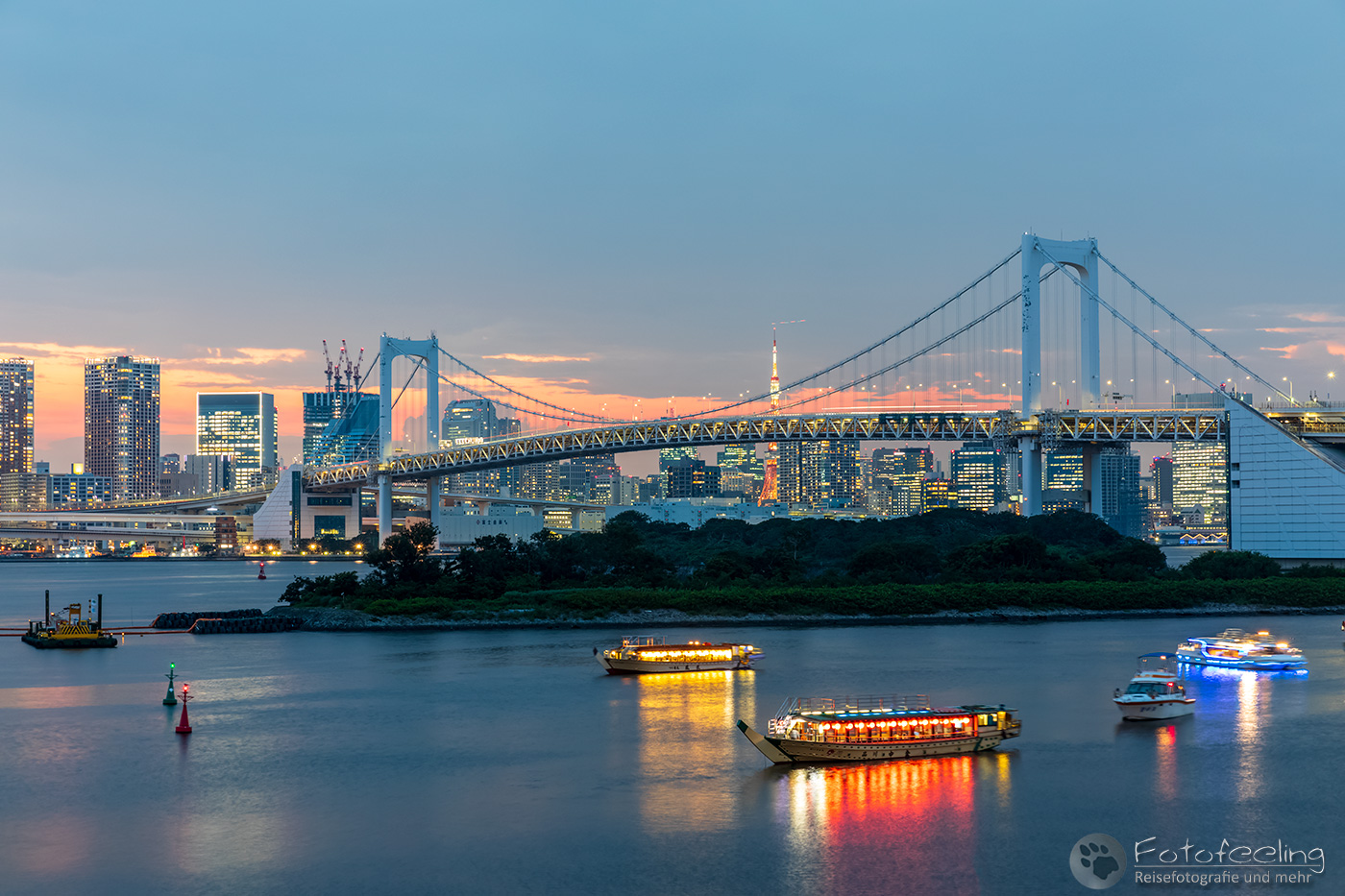 Rainbow Bridge und Tokio Syline