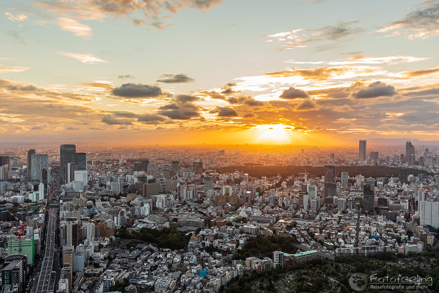 Aussicht vom Mori Tower auf Tokyo