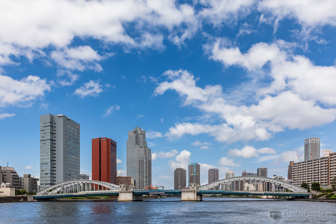 Bootsfahrt auf dem Sumida River, Kachidoki Bridge
