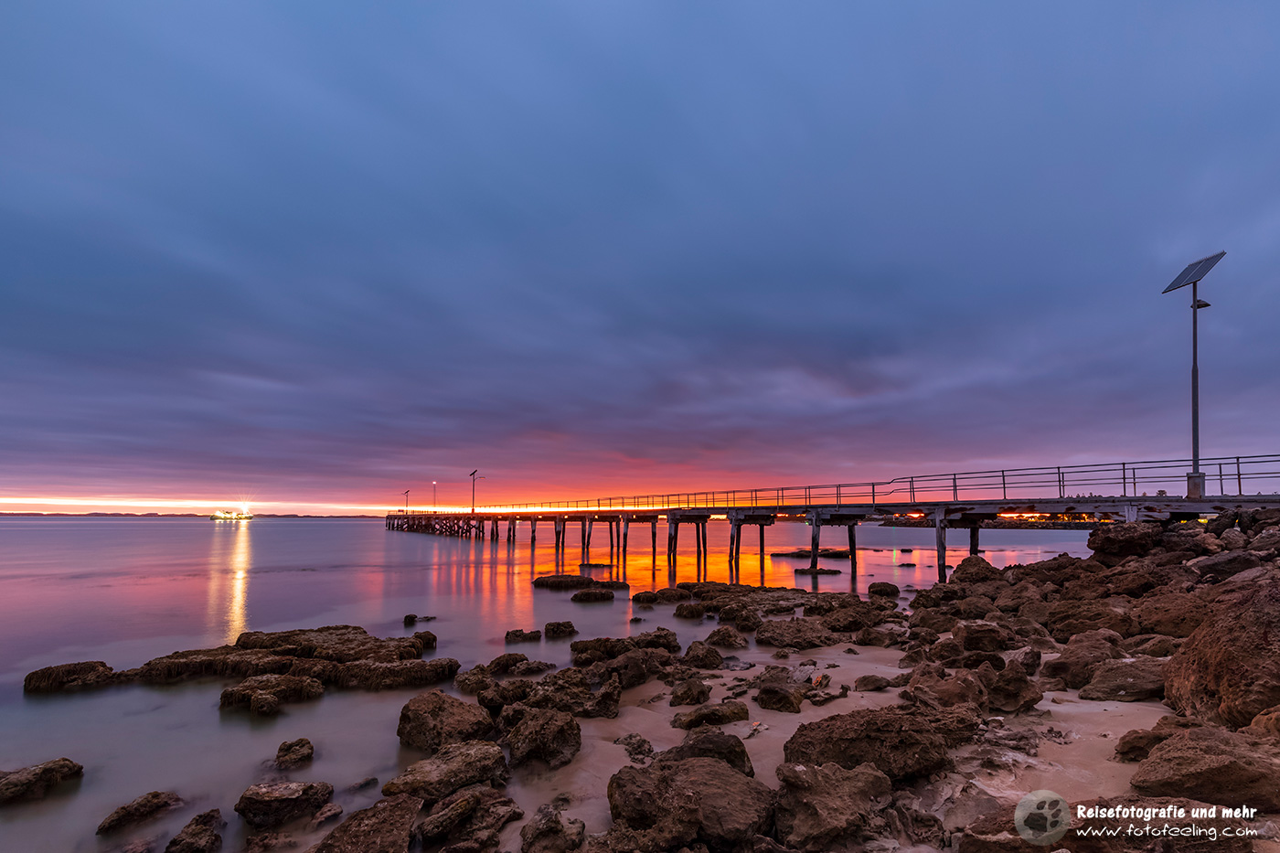 Robe Jetty im Sonnenaufgang