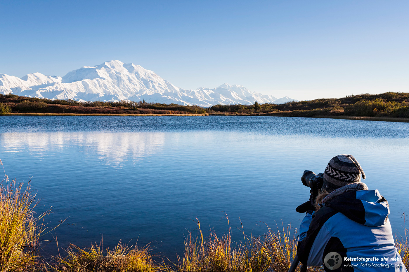 Blick vom Reflection Pon d auf den Denali